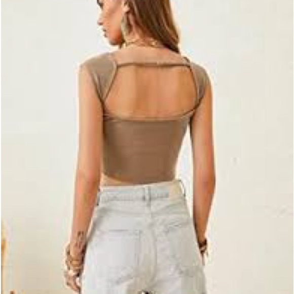 Stylish Brown Crop Top for Women - Picture 2 of 7